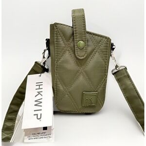 IHKWIP‎ The Ring-Ring Cellphone Crossbody Bag Army Sage Green NEW Travel